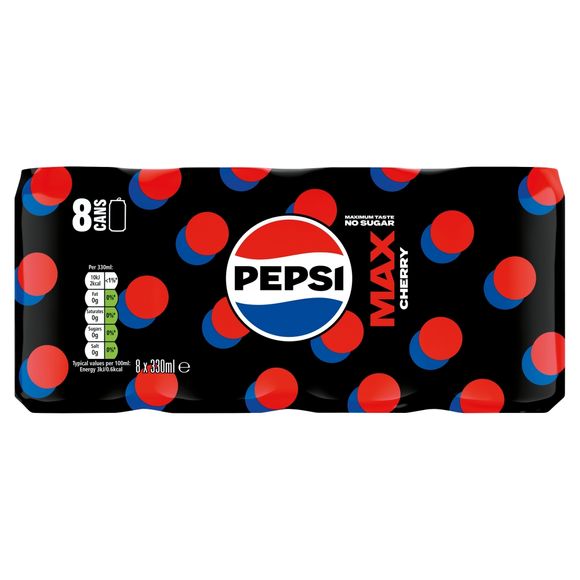 Pepsi Max Cherry 8 X 330ml